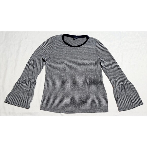 Lucky Brand Tops - Lucky Brand Womens Top Medium Blue  White Strip Crew Neck Casual Long Sleeve